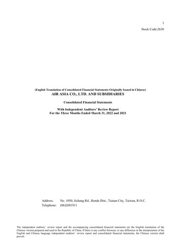 Thumbnail Air Asia Company Limited (AACL) Quarterly Report 2022-q1