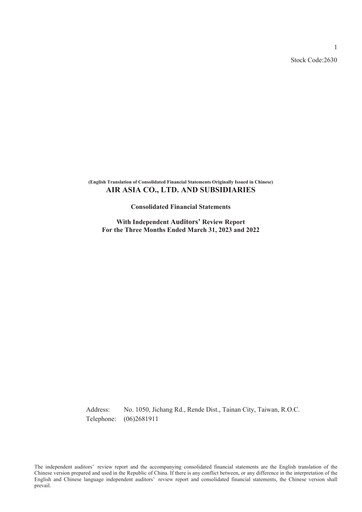 Thumbnail Air Asia Company Limited (AACL) Quarterly Report 2023-q1