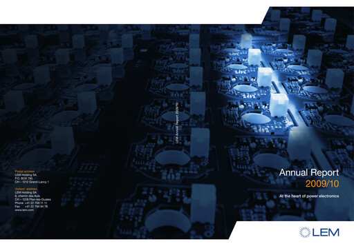 Thumbnail LEM Holding Annual Report 2009-2010