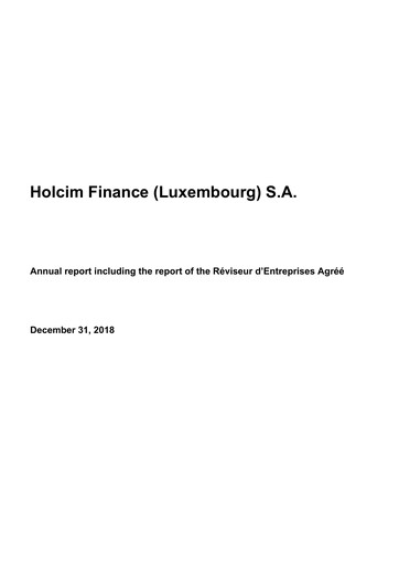 Miniature Holcim Group Bilan financier 2018