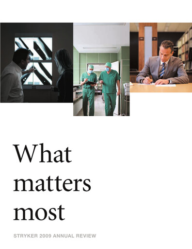 Thumbnail Stryker Corporation Annual Report 2009