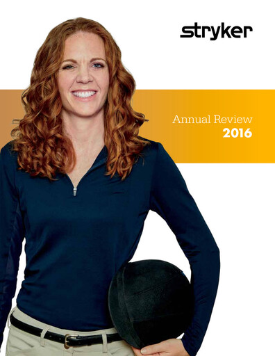 Thumbnail Stryker Corporation Annual Report 2016
