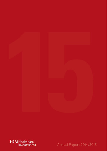 Thumbnail HBM Healthcare Investments Annual Report 2014-2015