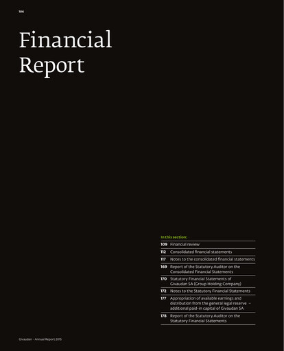 Thumbnail Givaudan Financial Report 2015