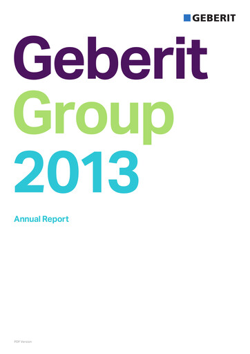 Thumbnail Geberit Annual Report 2013