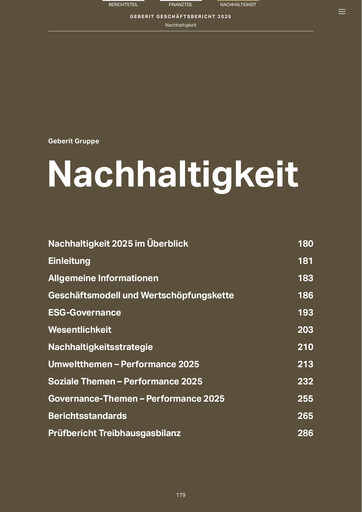 Thumbnail Geberit Sustainability Report 2025