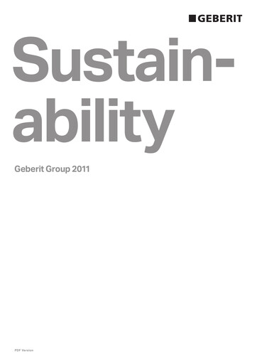 Thumbnail Geberit Sustainability Report 2011