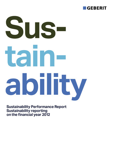 Thumbnail Geberit Sustainability Report 2012