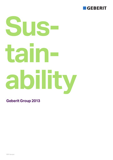 Thumbnail Geberit Sustainability Report 2013
