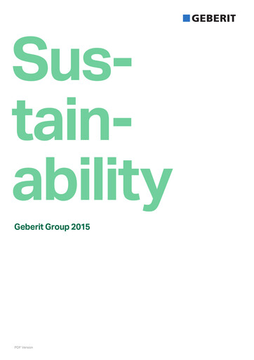 Thumbnail Geberit Sustainability Report 2015