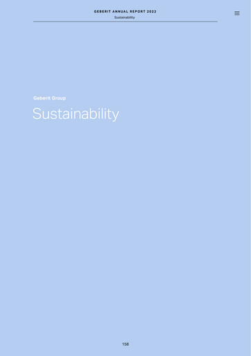 Thumbnail Geberit Sustainability Report 2022