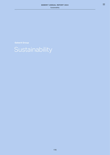 Thumbnail Geberit Sustainability Report 2024