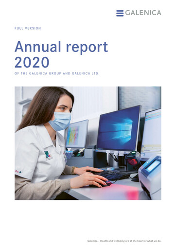 Thumbnail Galenica Annual Report 2020
