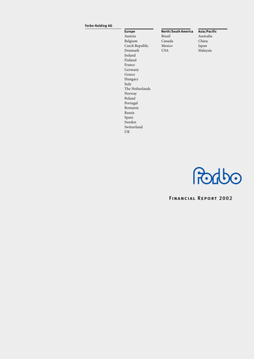 Thumbnail Forbo Holding Financial Statement 2002