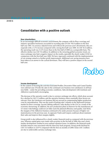 Miniature Forbo Holding Rapport semestriel 2001