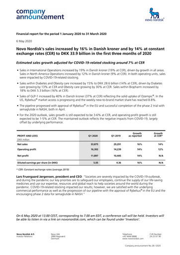 Thumbnail Novo Nordisk Quarterly Report 2020-q1