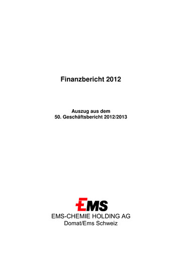 Thumbnail Ems-Chemie Financial Report 2012