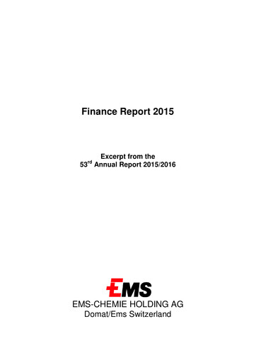 Thumbnail Ems-Chemie Financial Report 2015