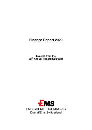 Thumbnail Ems-Chemie Financial Report 2020