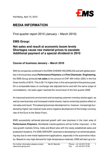 Thumbnail Ems-Chemie Quarterly Report 2010-q1