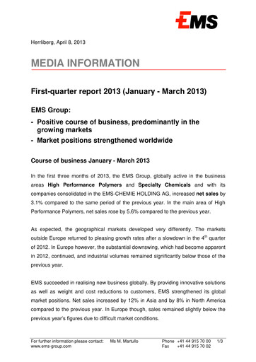 Thumbnail Ems-Chemie Quarterly Report 2013-q1