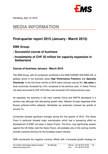 Thumbnail Ems-Chemie Quarterly Report 2015-q1