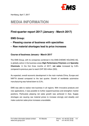 Thumbnail Ems-Chemie Quarterly Report 2017-q1