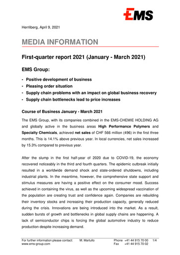Thumbnail Ems-Chemie Quarterly Report 2021-q1