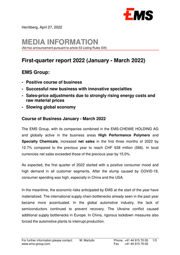 Thumbnail Ems-Chemie Quarterly Report 2022-q1