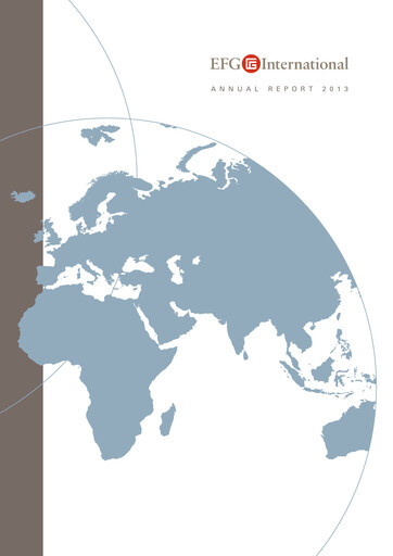 Thumbnail EFG International Annual Report 2013