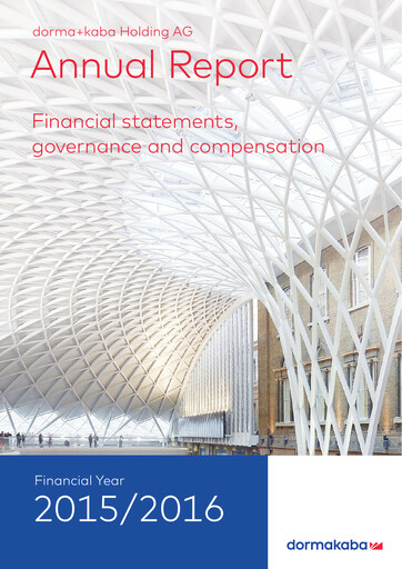 Thumbnail dormakaba Annual Report 2015-2016