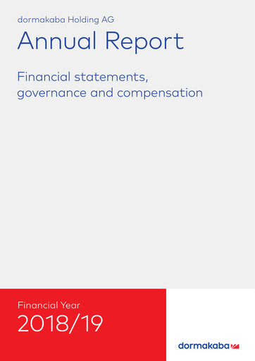 Thumbnail dormakaba Annual Report 2018-2019