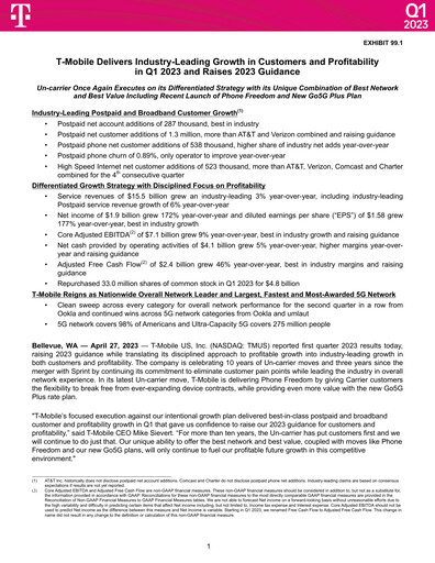Thumbnail T-Mobile US Quarterly Report 2023-q1