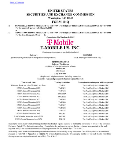 Thumbnail T-Mobile US Quarterly Report 2026-q2