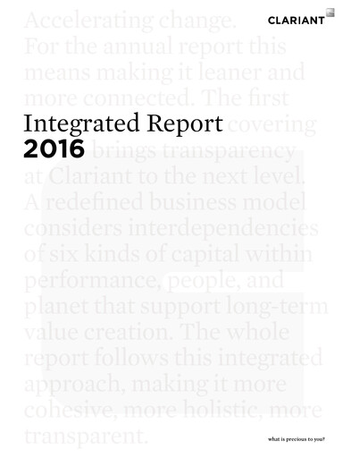 Thumbnail Clariant Annual Report 2016