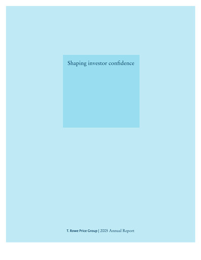 Thumbnail T. Rowe Price
 Annual Report 2005