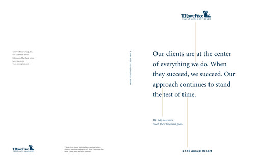 Thumbnail T. Rowe Price
 Annual Report 2006