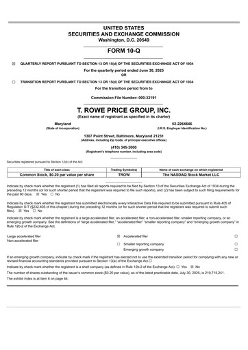 Thumbnail T. Rowe Price
 Quarterly Report 2025-q2