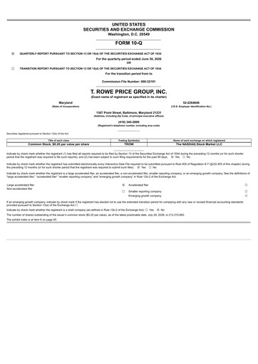 Thumbnail T. Rowe Price
 Quarterly Report 2026-q2