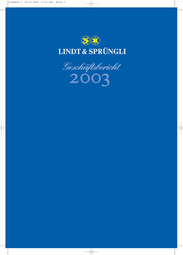 Thumbnail Chocoladefabriken Lindt & Sprüngli Annual Report 2003