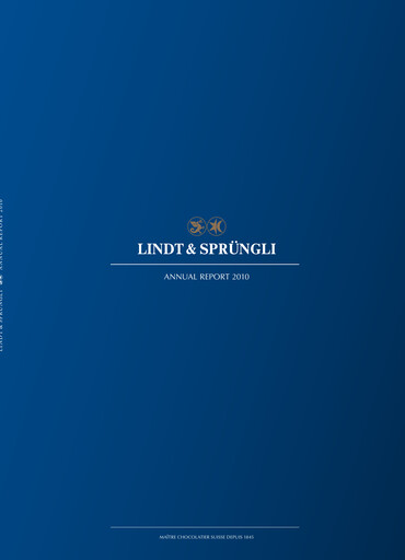 Thumbnail Chocoladefabriken Lindt & Sprüngli Annual Report 2010