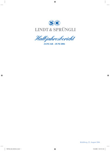 Thumbnail Chocoladefabriken Lindt & Sprüngli Half-year Report 2006-h1
