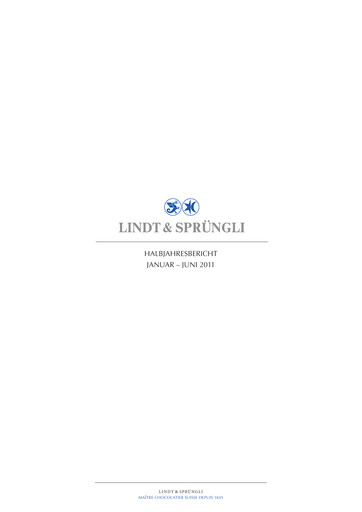 Thumbnail Chocoladefabriken Lindt & Sprüngli Half-year Report 2011-h1