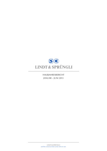 Thumbnail Chocoladefabriken Lindt & Sprüngli Half-year Report 2013-h1
