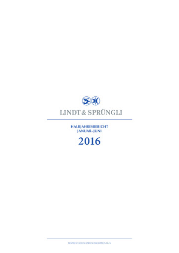 Thumbnail Chocoladefabriken Lindt & Sprüngli Half-year Report 2016-h1