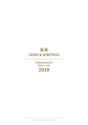 Thumbnail Chocoladefabriken Lindt & Sprüngli Half-year Report 2018-h1