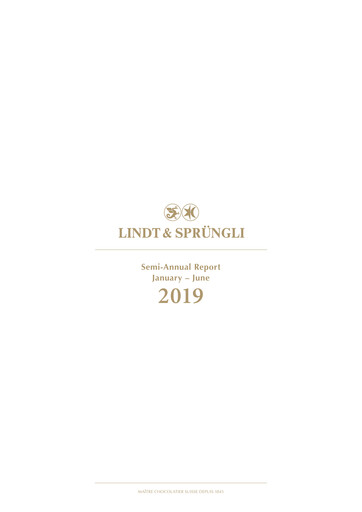 Miniature Chocoladefabriken Lindt & Sprüngli Rapport semestriel 2019-h1