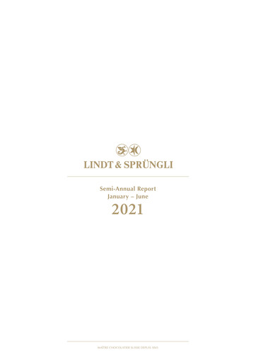Miniature Chocoladefabriken Lindt & Sprüngli Rapport semestriel 2021-h1