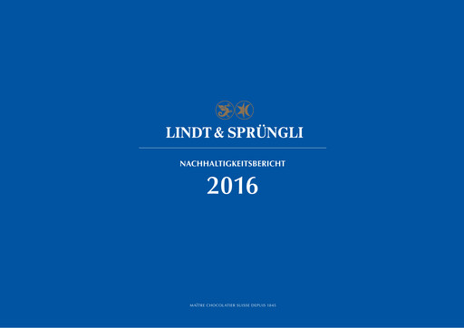 Vorschaubild Chocoladefabriken Lindt & Sprüngli Nachhaltigkeitsbericht 2016