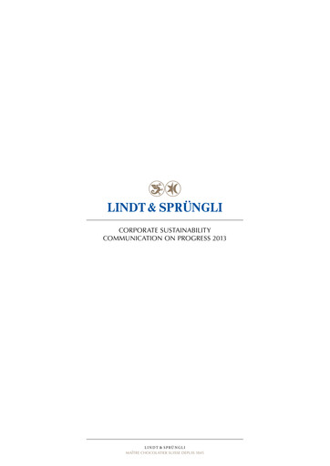 Thumbnail Chocoladefabriken Lindt & Sprüngli Sustainability Report 2013